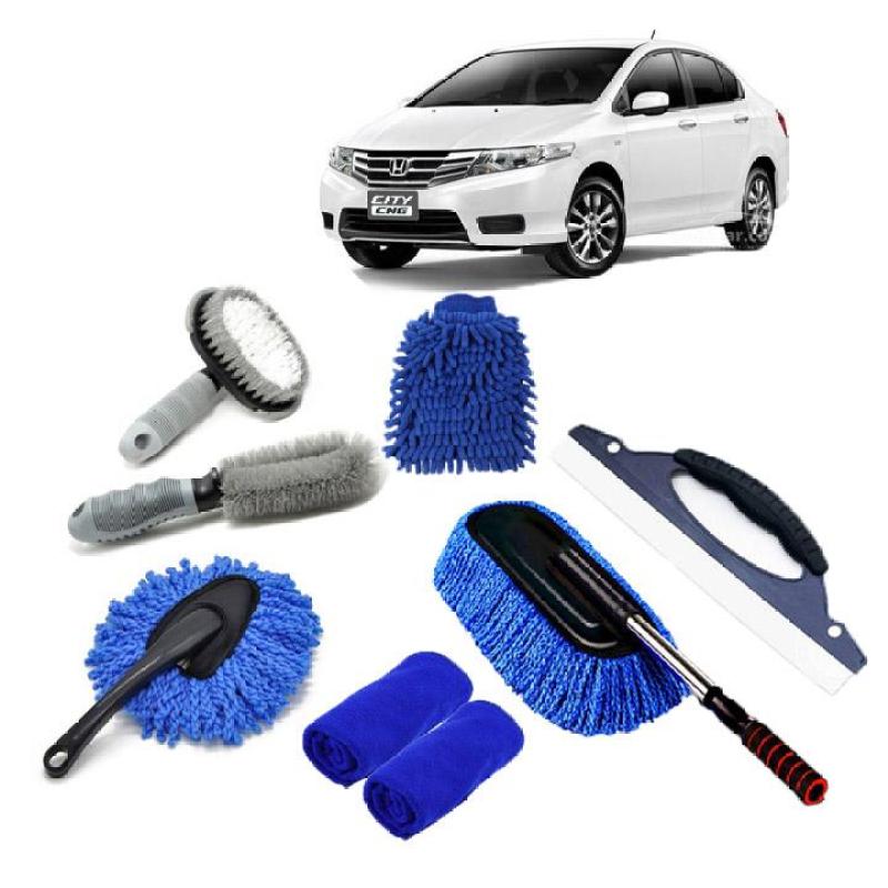 Bộ Set 08 Món Dụng Cụ Chăm Sóc Vệ Sinh Làm Đẹp Ô Tô ( Xanh)