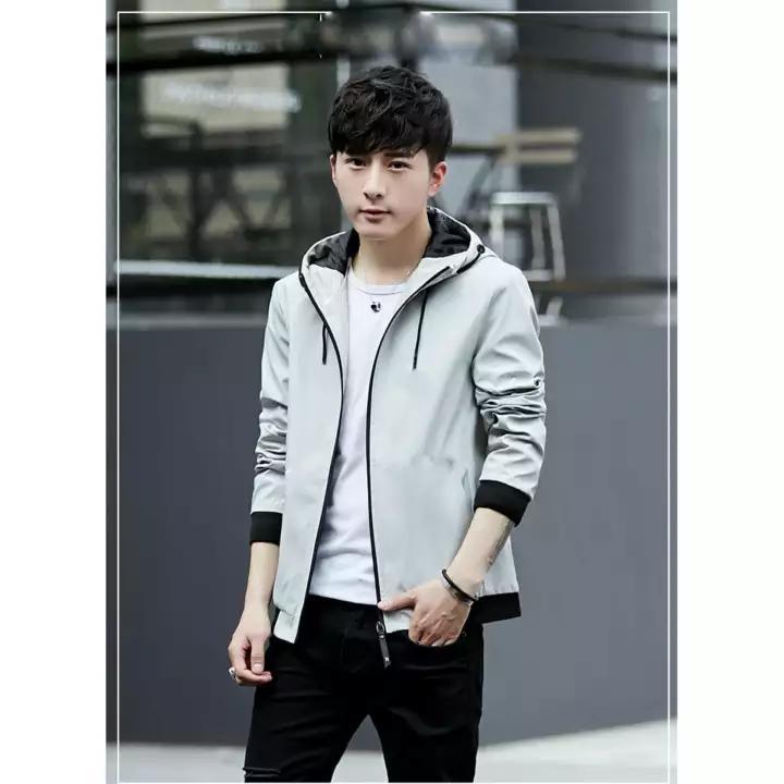 Áo khoác dù nam trơn có nón hai lớp asala