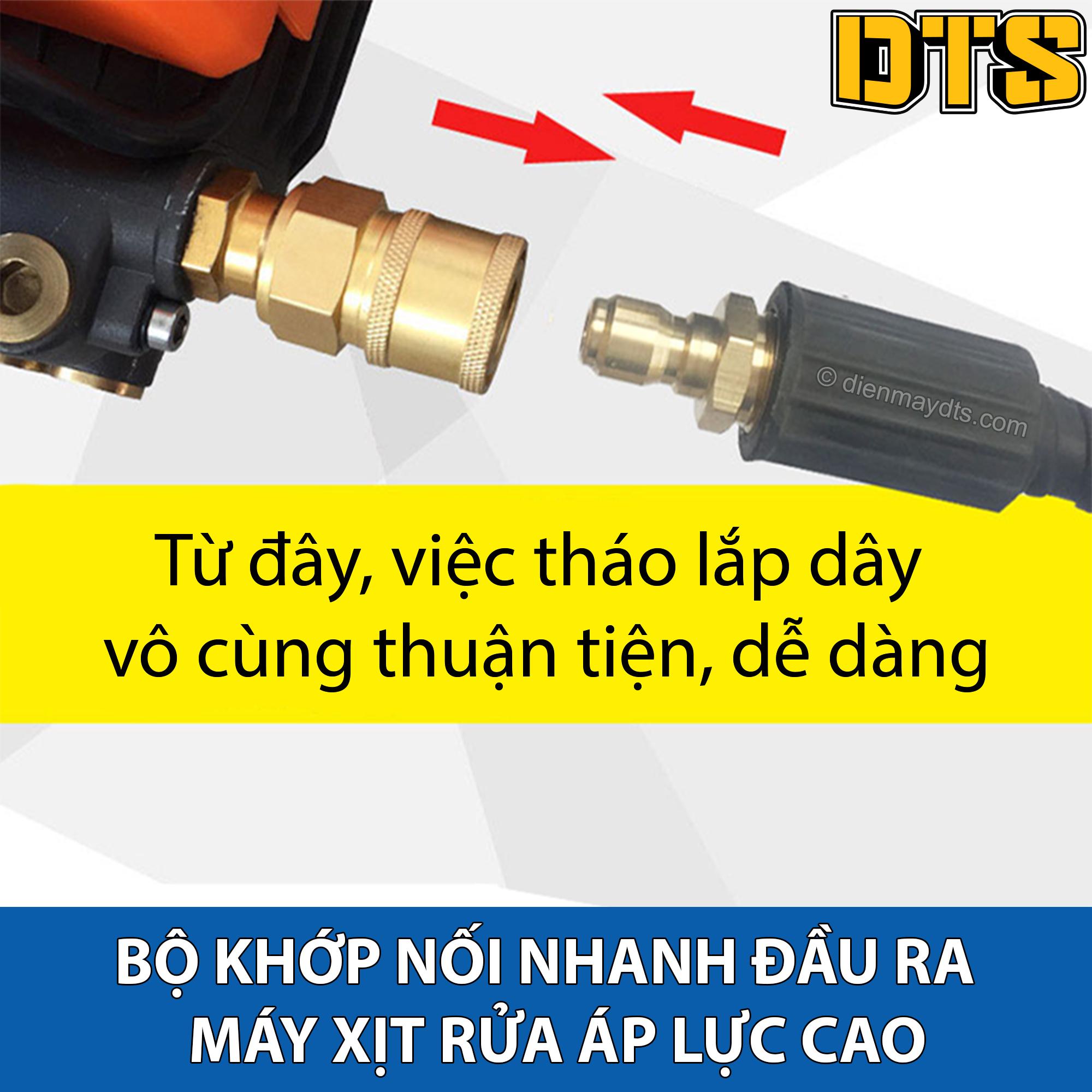 Bộ khớp nối nhanh đầu ra máy xịt rửa, máy rửa xe áp lực cao, máy rửa xe gia đình