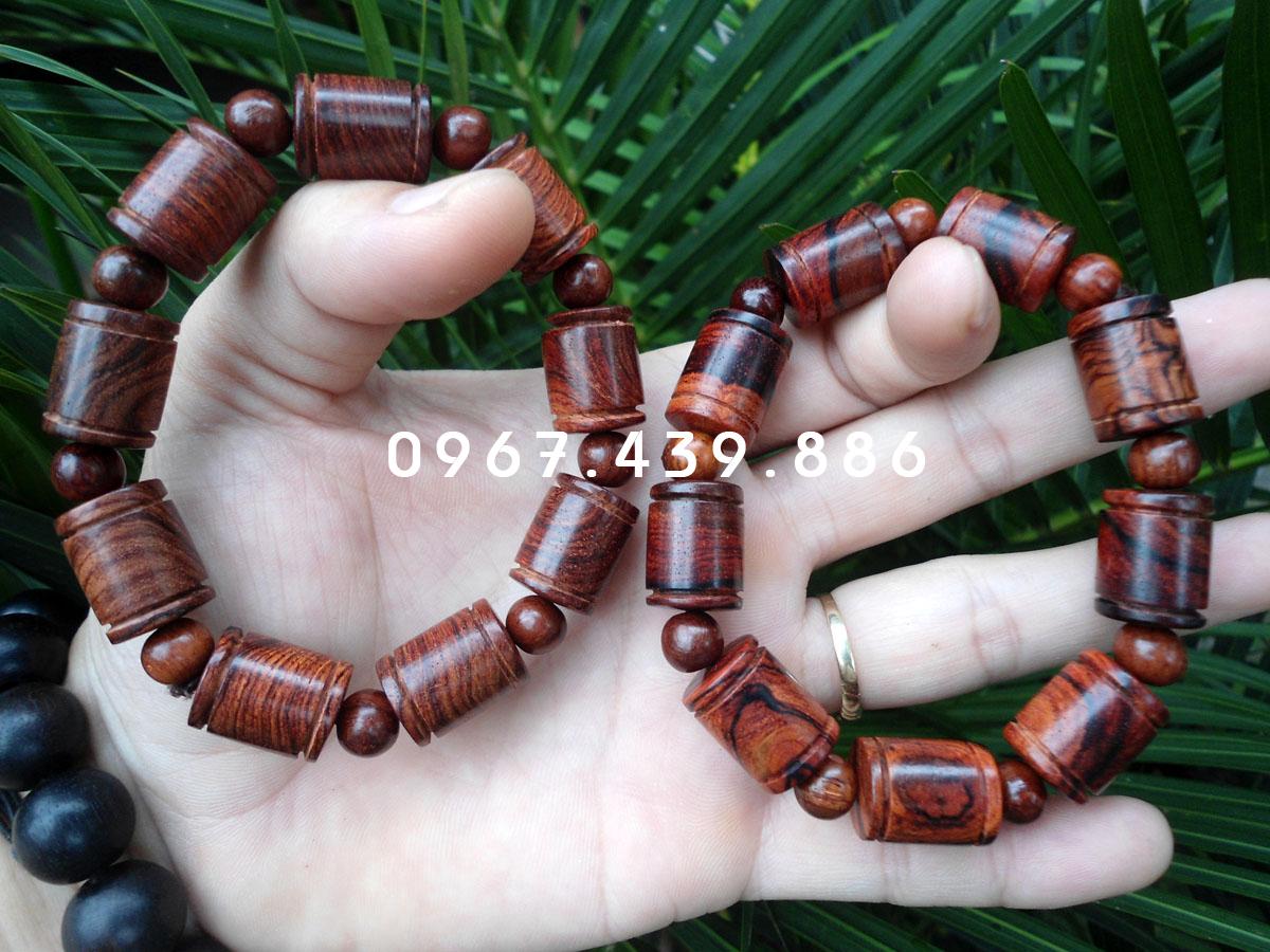 Vòng tay gỗ sưa dây đốt trúc 12ly
