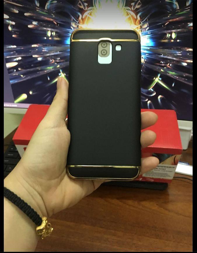 Ốp lưng 3 mảnh cho Samsung Galaxy J6 2018 Tặng kính cường lực