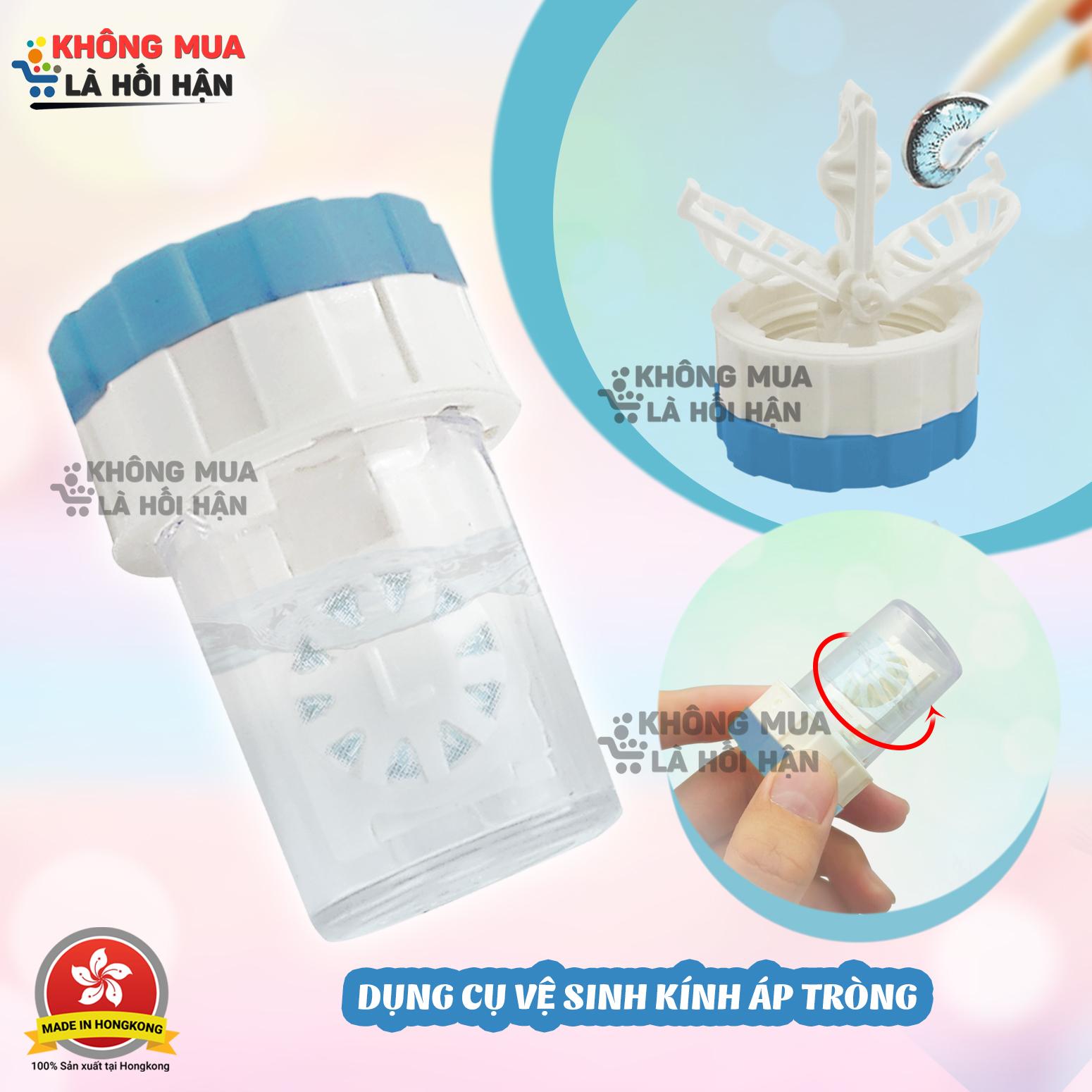 [HCM]HỘP DỤNG CỤ RỬA KÍNH ÁP TRÒNG (LENS) CHUYÊN DỤNG VỚI ĐẦU XOAY 360 TIỆN LỢI
