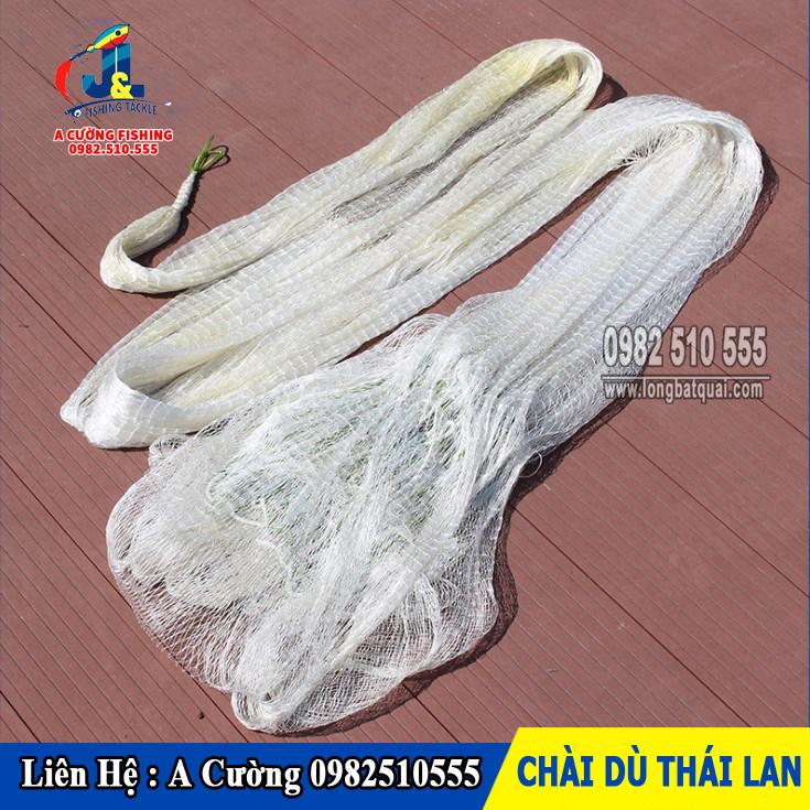 Chài Dù Trắng Sợi Thái lan Bung 6m nặng 3.5kg