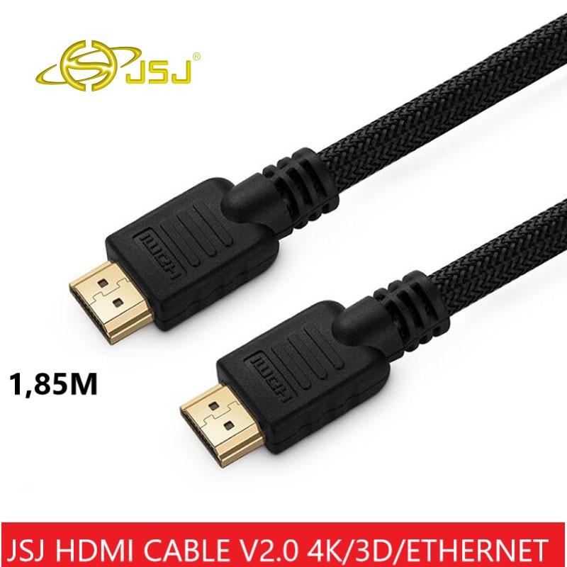 Dây cáp hdmi jsj chuẩn 2.0 hỗ trợ 3d/4k/ultra hd/ethernet dài 1.85m