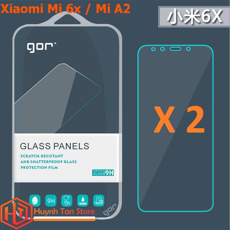Cường lực xiaomi mi a2 / mi 6x _ cường lực trong suốt chuẩn gor cho xiaomi mi a2 / mi 6x 2 cái