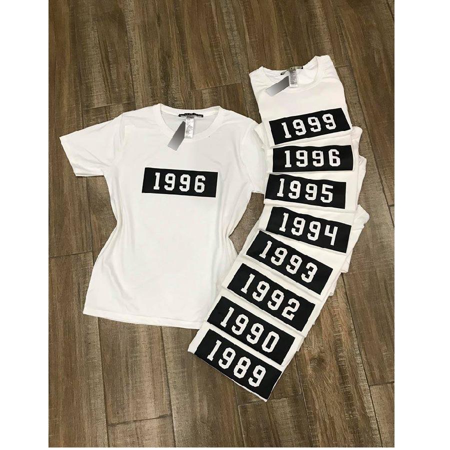 Áo thun nam in năm sinh theo yêu cầu cao cấp ( Trắng )
