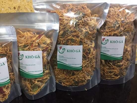 Khô gà Lá chanh nhà làm nhiều khô ít độn lá gói 500 gam