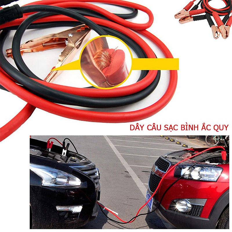 Dây câu điện bình ắc quy 1000Amp cho ô tô chết máy giữa đường