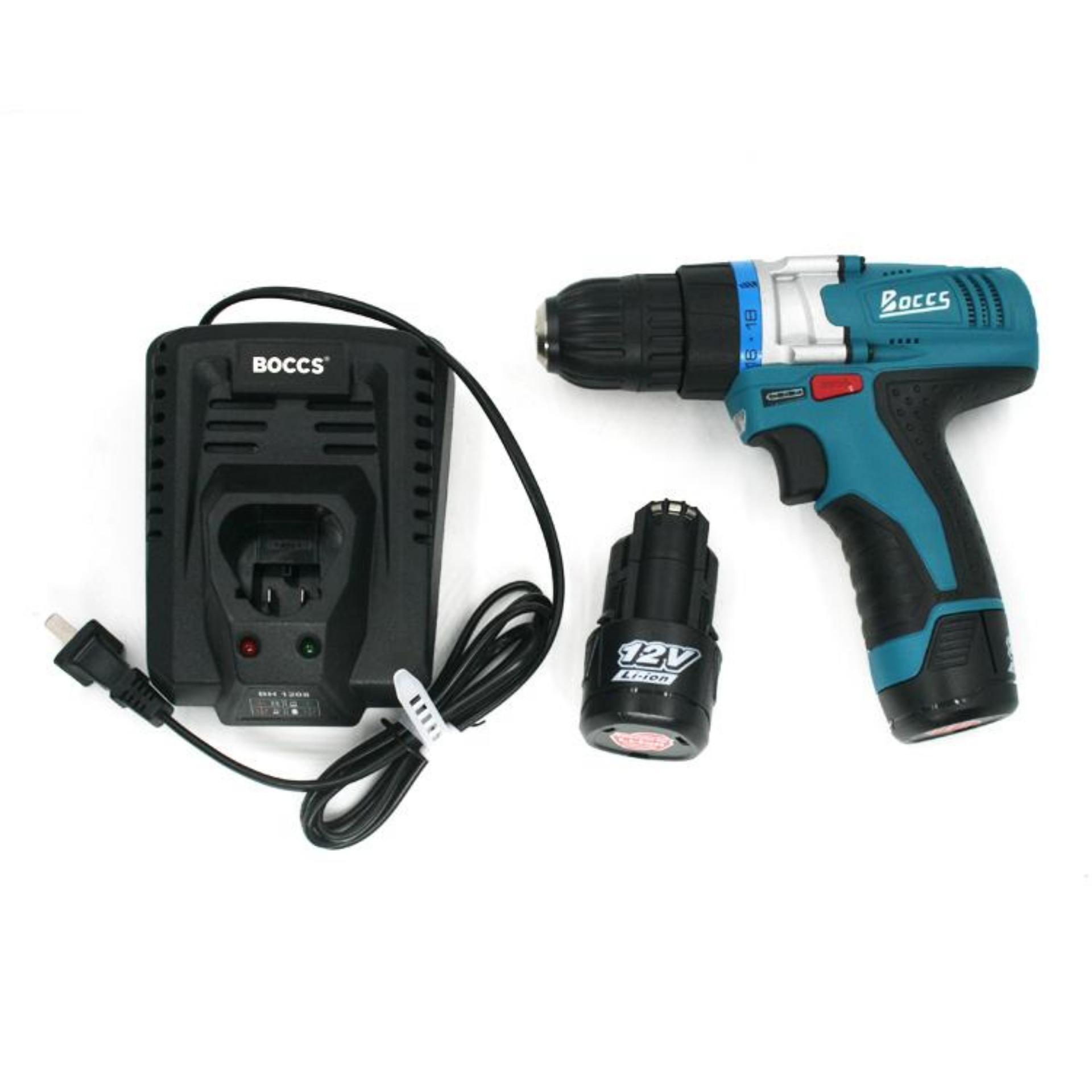 Máy khoan bắt vít dùng pin sạc Boccs 12V DA 12C (2 cục pin) - hàng hãng nội địa Trung Quốc