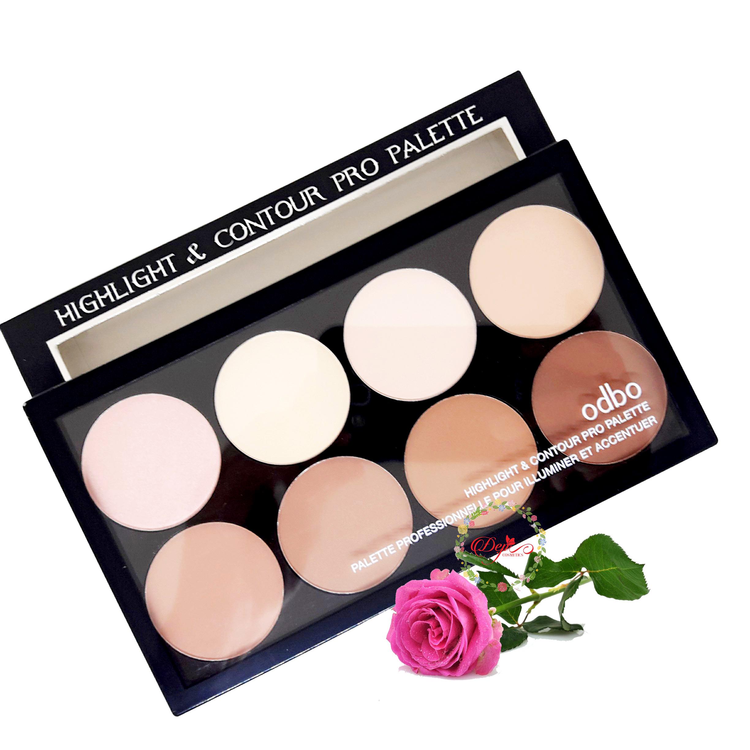Phấn tạo khối highlight and contour odbo pro pallette od 138