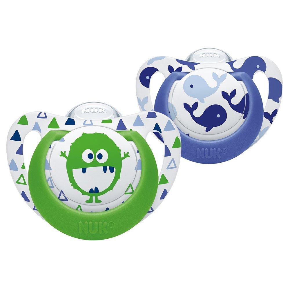 Bộ 2 ti giả nuk silicone genius cho bé 6-18m nu48194