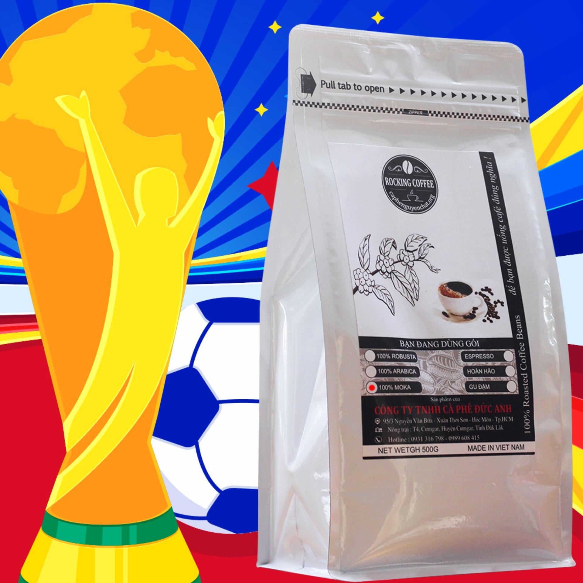 [HCM]Cà phê bột MOKA nguyên chất 100% Đặc biệt - Rocking coffee - 500gr