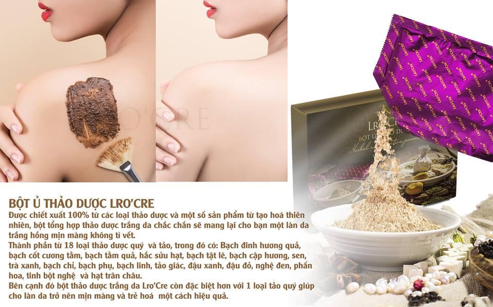 Dưỡng trắng da bột ủ thảo dược lrocre