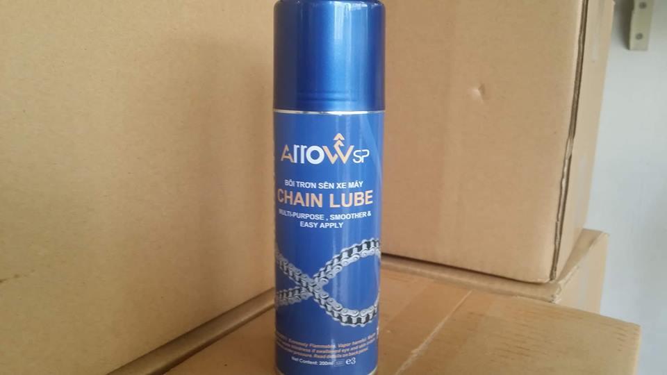 [HCM]ARROW sp CHAIN LUBE 200ml chai xịt bôi trơn sên xe máy  mô tô