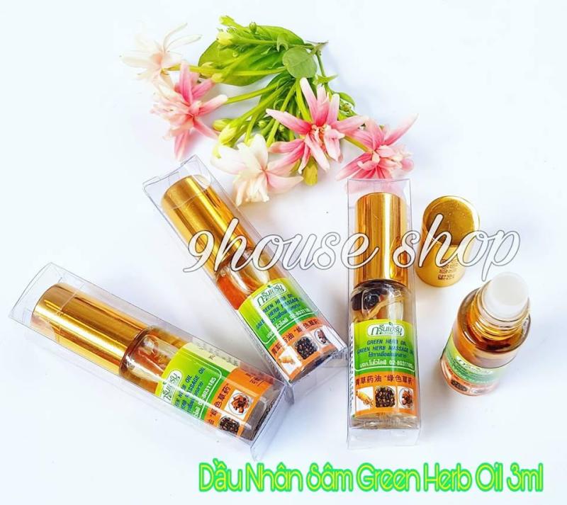 (3ml) 01 Dầu Nhân Sâm Ginseng Green Herb Oil (nhập khẩu Thái Lan) nhập khẩu