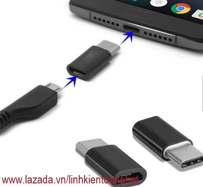 Đầu chuyển từ micro usb qua usb type c