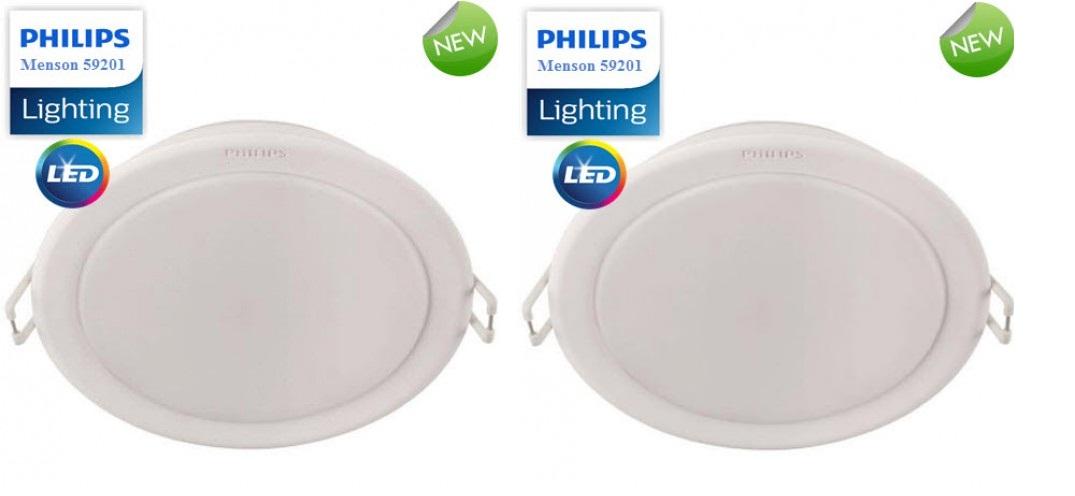 [HCM][Chính Hãng] Bộ 2 Đèn Led Downlight Âm trần Philips MESON 59447 Ø90 5W Ánh Sáng Trắng