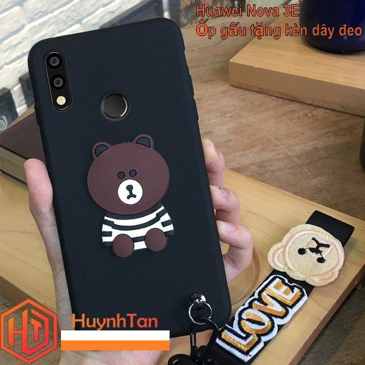 Ốp lưng Huawei Nova 3E gấu gắn nổi chống sốc cho Huawei Nova 3E