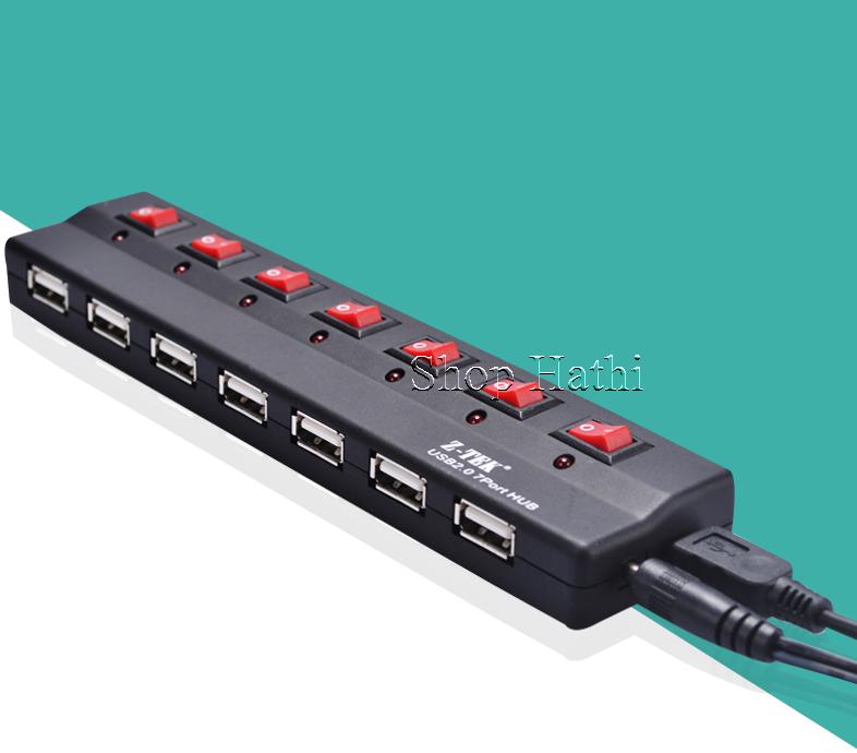 Hub 7 cổng usb 2.0 có nguồn hỗ trợ z-tek ze532