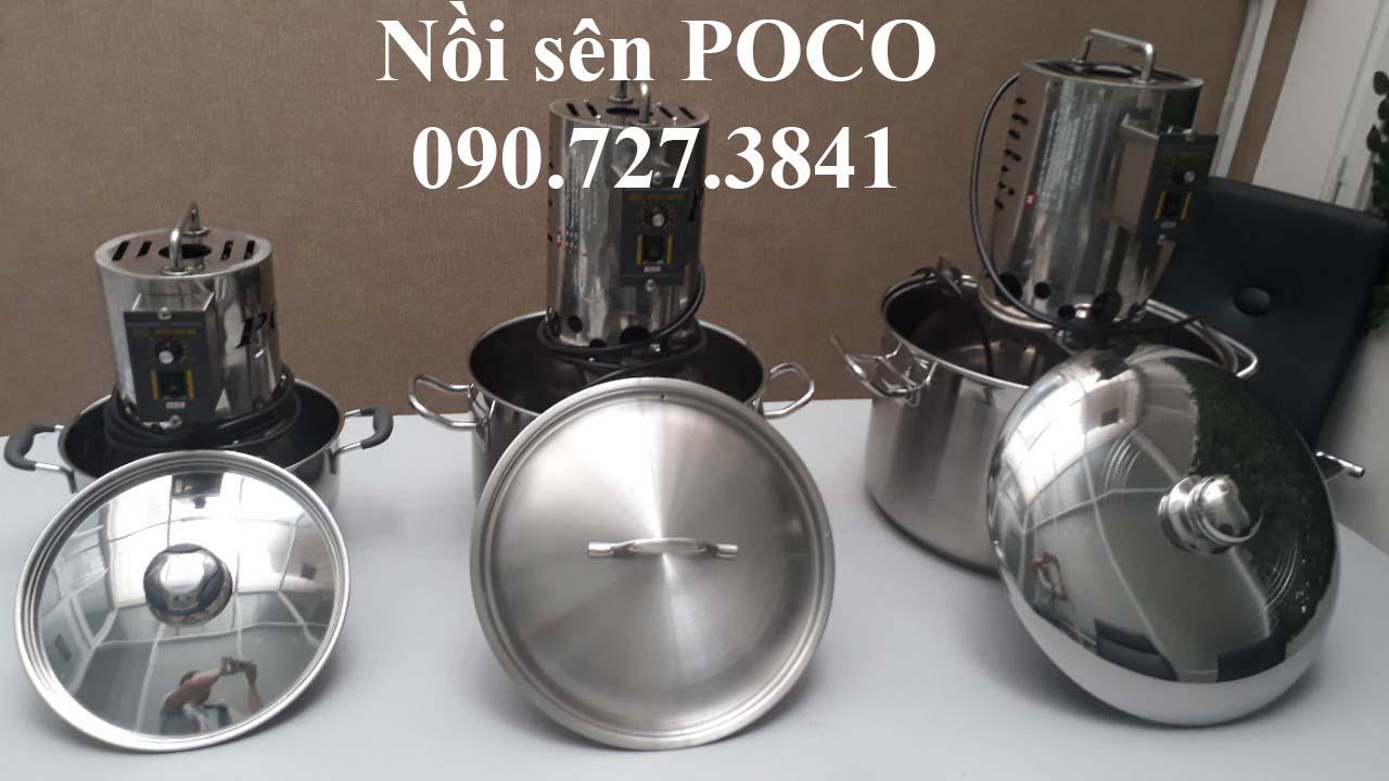Combo 2 trục - nồi sên nhân poco size 30cm - tặng nắp nồi