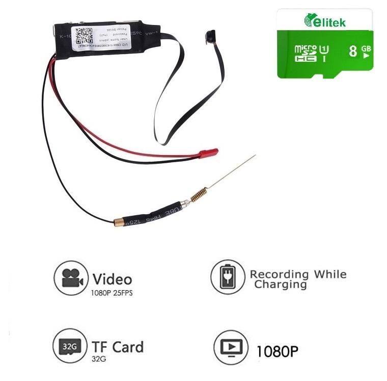 [HCM]Camera Siêu Nhỏ V99 Kết Nối WiFi Giám Sát Từ Xa Chuẩn HD Kèm Thẻ 8GB