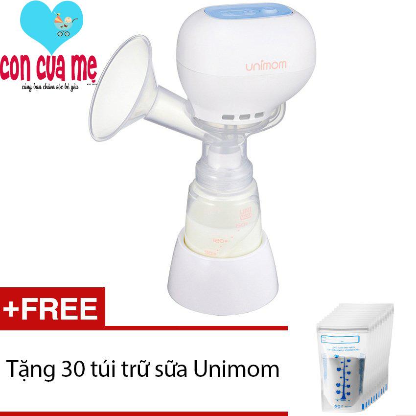 Máy hút sữa mẹ điện tử không có bpa unimom k-pop eco 871104 + tặng 30 túi trữ sữa unimom