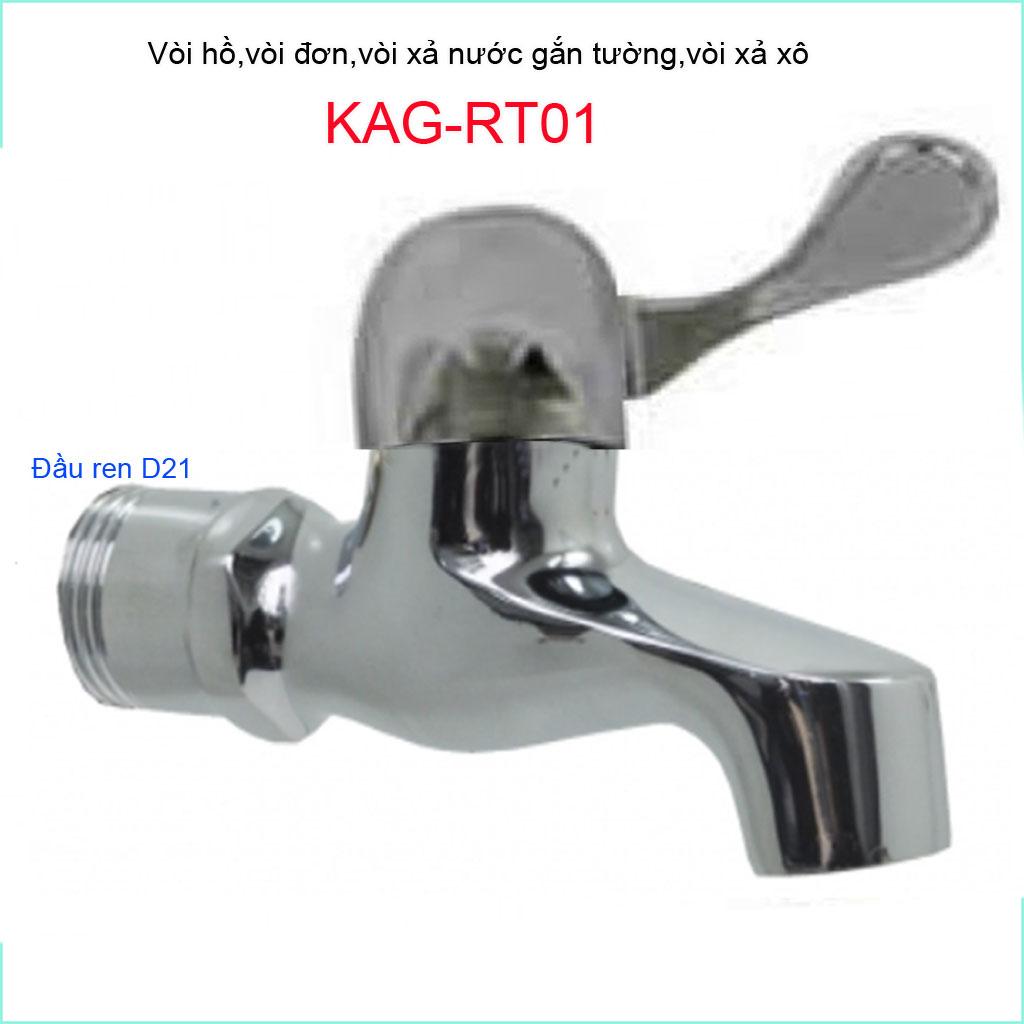 Vòi lạnh gắn tường kag-rt01 d21, vòi xả xô d21 nước mạnh