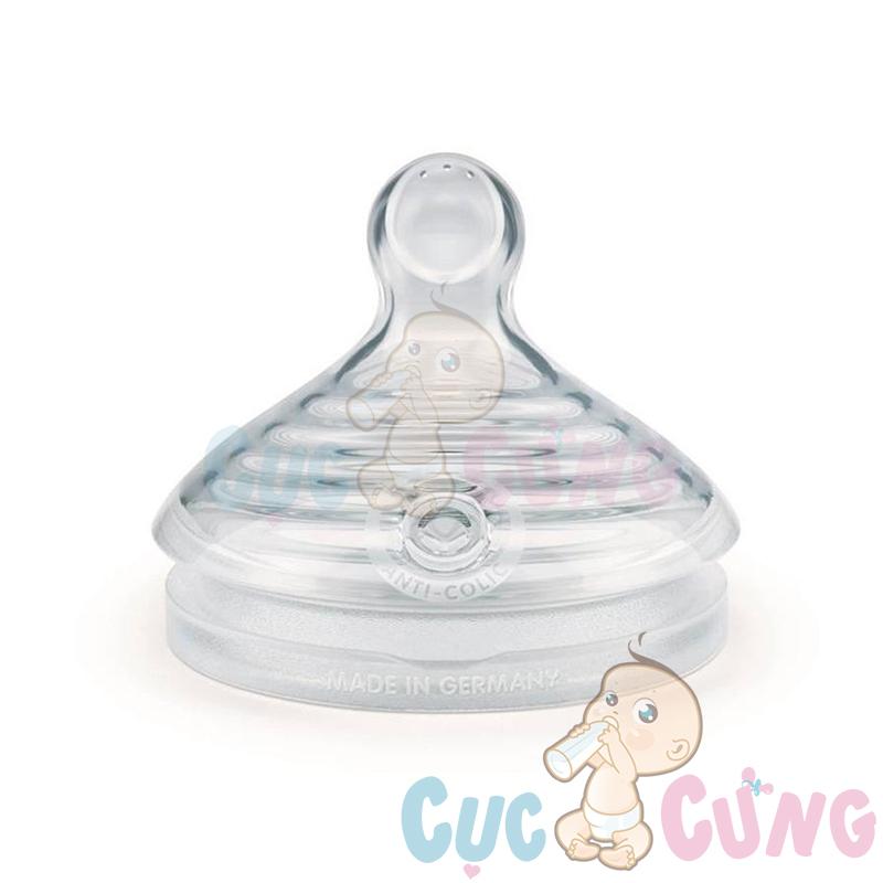 Ty bình sữa nuk cổ rộng silicone nature sense size 2m- 2 cái/vỹ nu21503