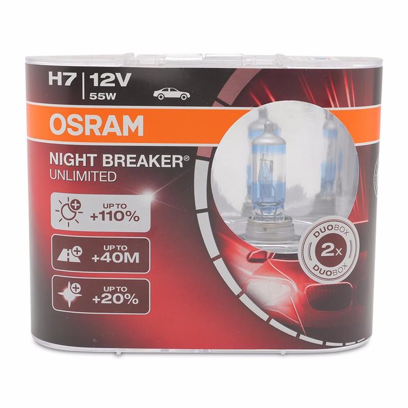 Bộ 2 bóng đèn ô tô Osram Night Breaker Unlimited H7-NBU