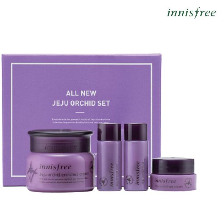 Bộ sản phẩm chăm sóc da ngăn ngừa lão hóa sớm từ hoa lan Innisfree Jeju Orchid Full Regimen Kit (Limited Edition)