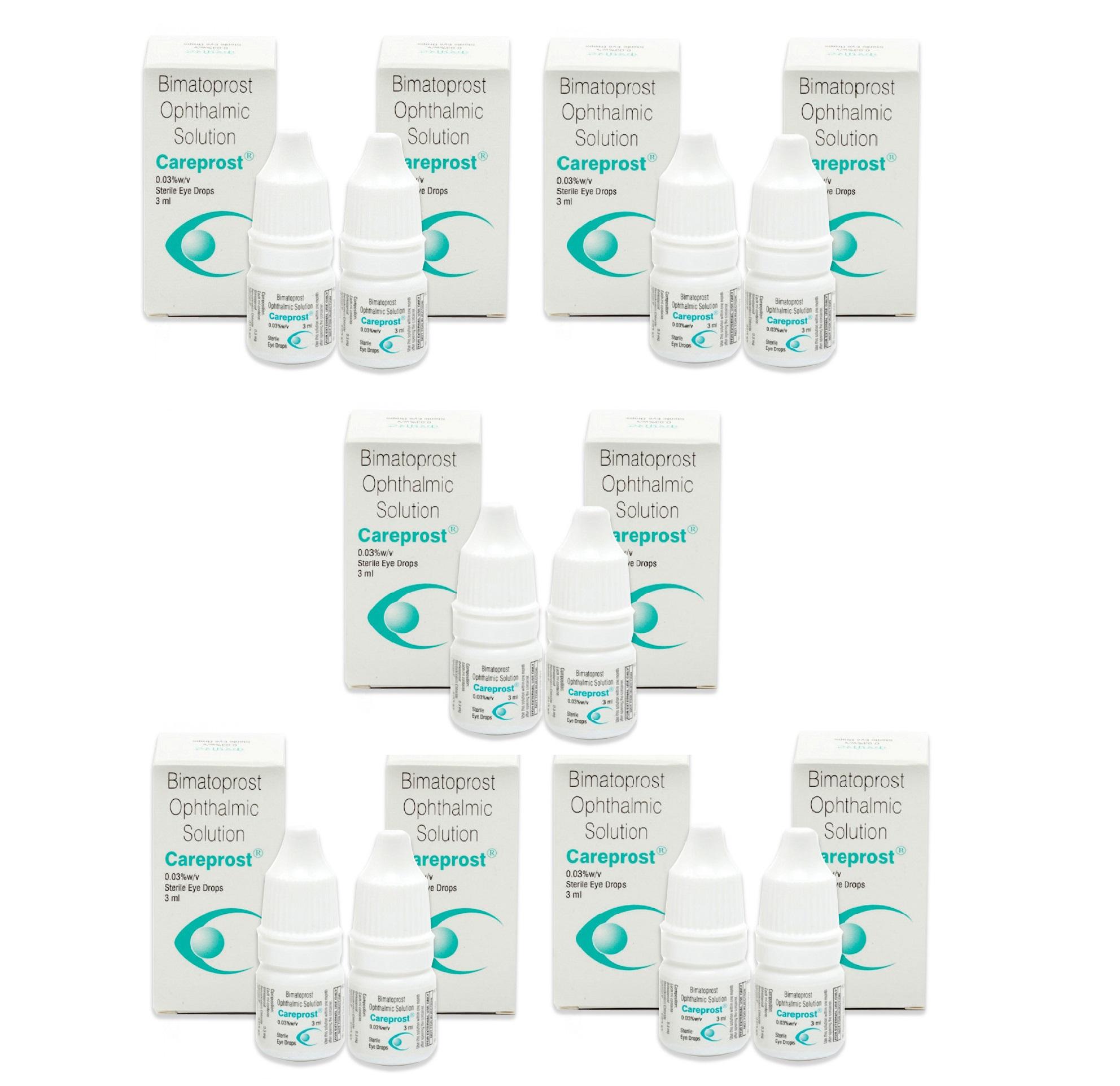 Combo 10 dung dịch mọc dài và dày mi Ấn Độ Careprost Bimatoprost Ophthalmic Solution 5ml