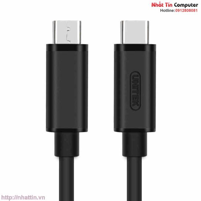 Cáp chuyển đổi tín hiệu usb type-c sang micro usb unitek y-c473