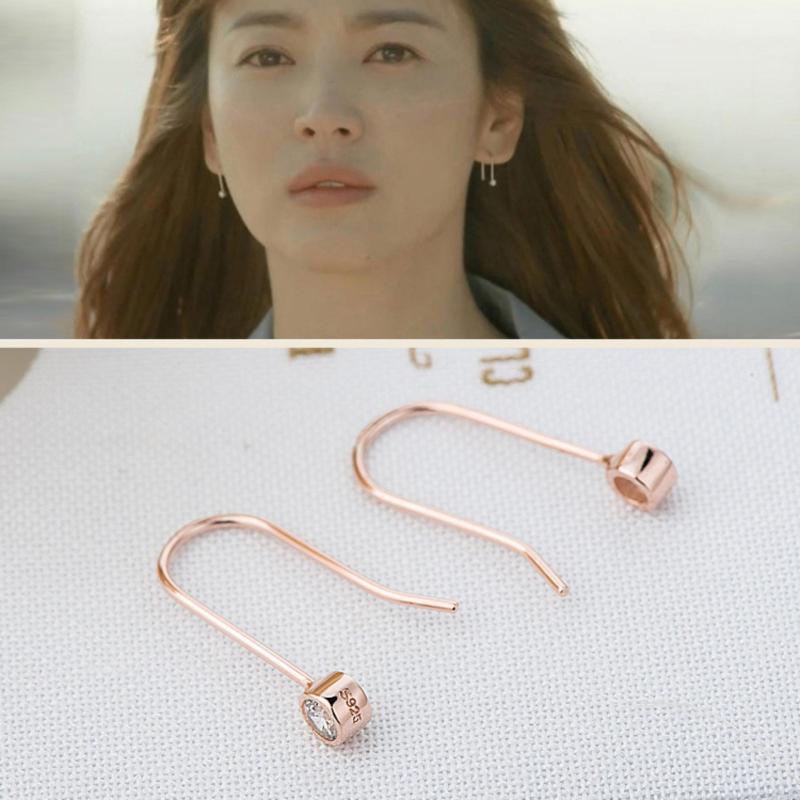 Bông tai bạc S925 kiểu móc câu đơn giản SE-E1239 (bạc thật)