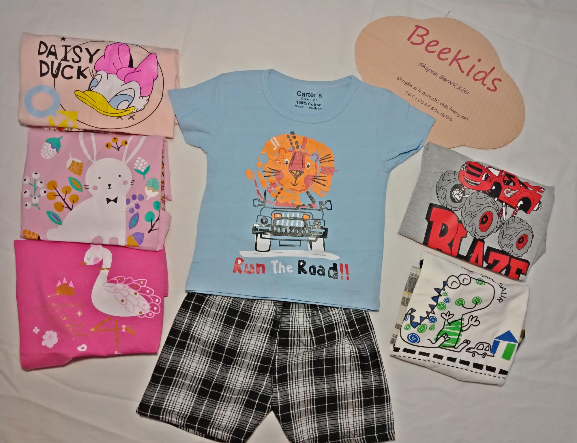 Combo 3 bộ cộc tay carter chất cotton