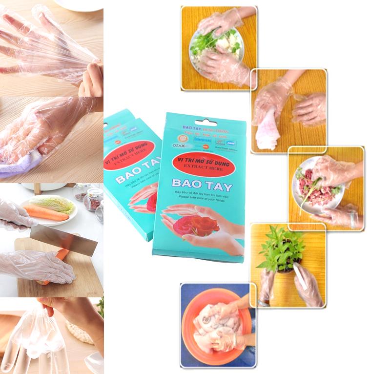 [HCM]Combo 200 găng tay nilon cao cấp đa năng tiện ích (loại dày)