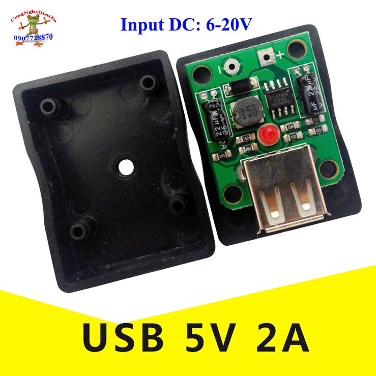 Mạch SẠC năng lương mặt trời USB 2A