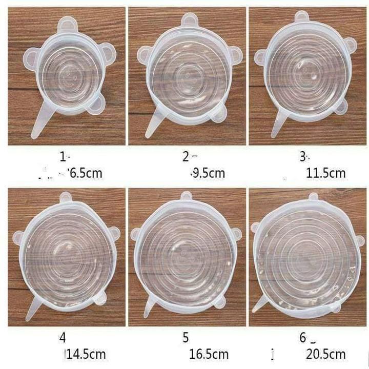 Sét 6 nắp silicon đậy thực phẩm