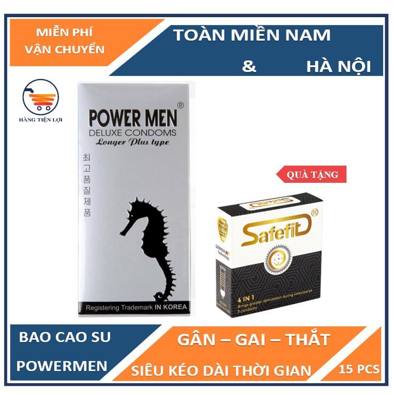 Bao cao su Gân Gai Siêu kéo dài thời gian Powermen Longer Plus 12s