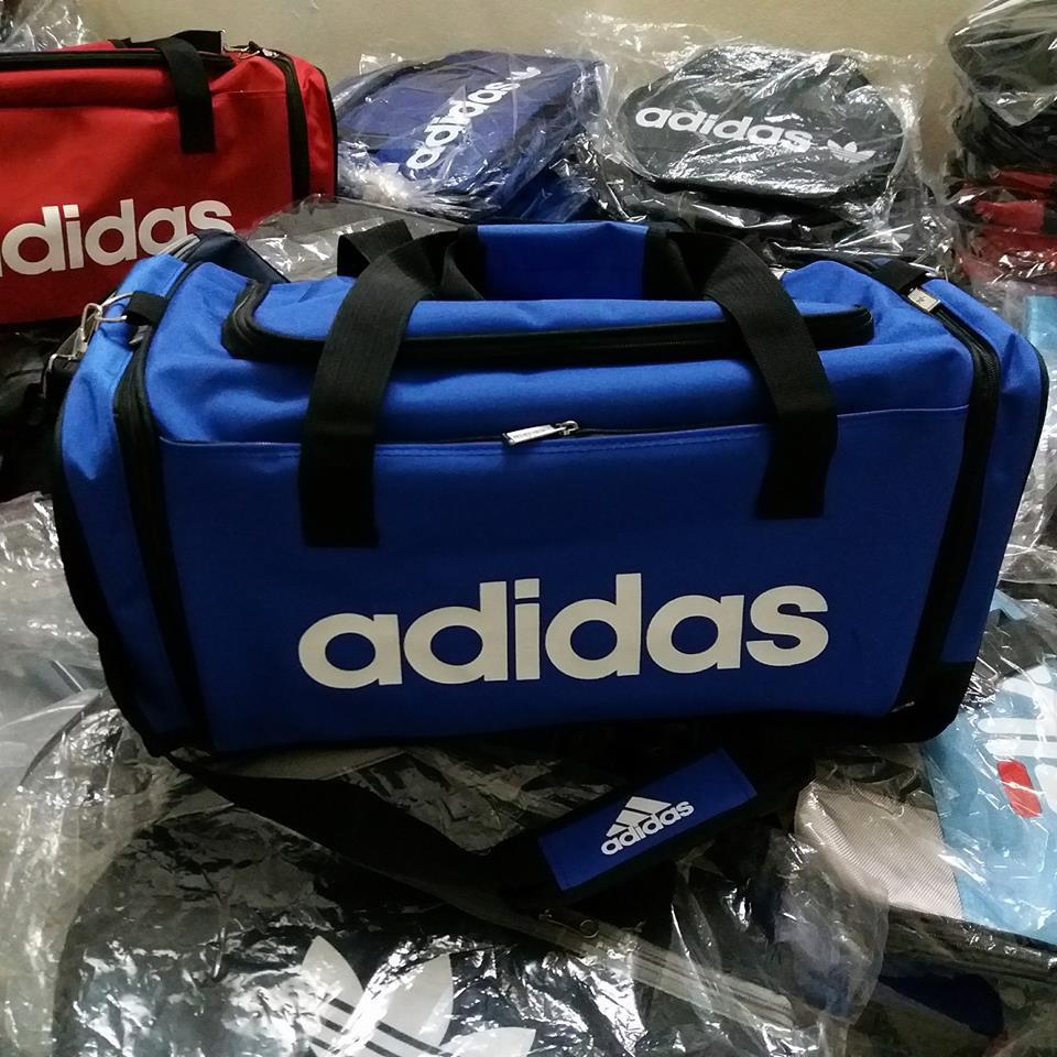 Túi trống thể thao du lịch Adidas có ngăn đựng giày_xanh