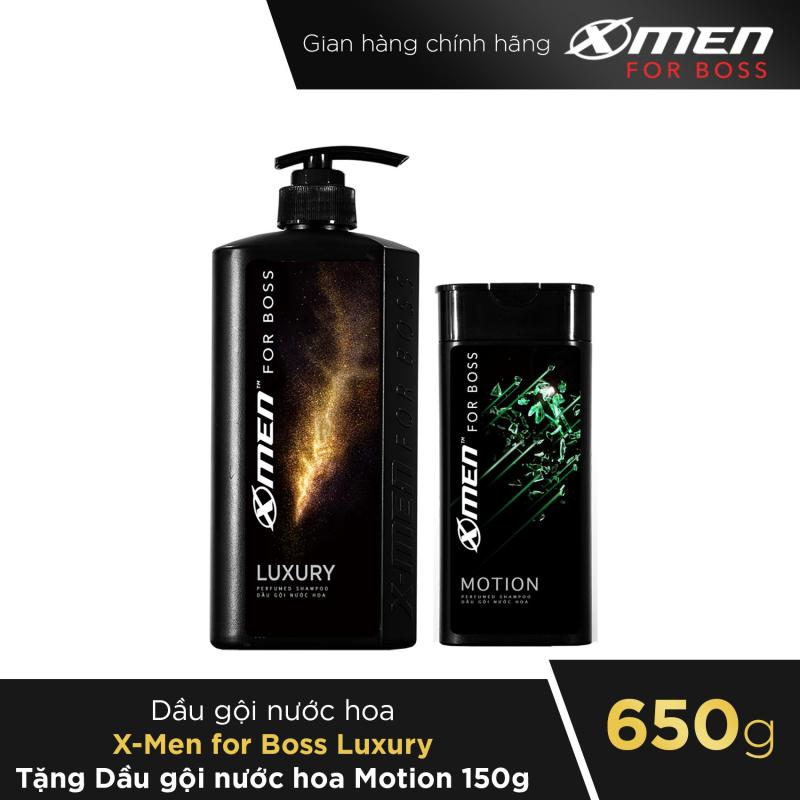 Dầu gội nước hoa X-Men for Boss Luxury 650g Tặng Dầu gội nước hoa Motion 150g cao cấp