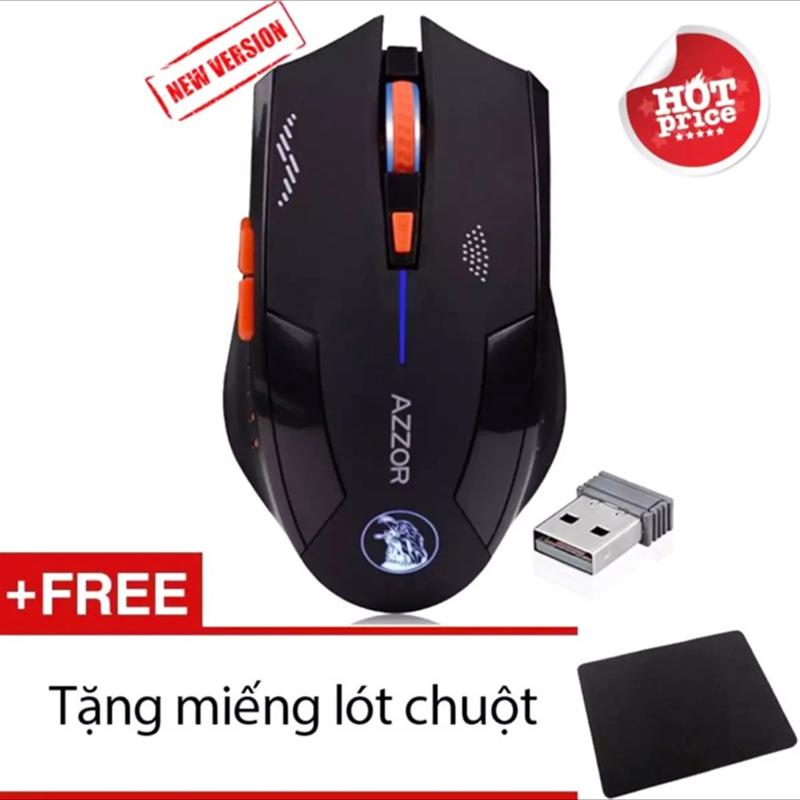 [Tặng lót chuột] Chuột Azzor Eagle Pin Sạc Không Dây Version 3 Click cực êm