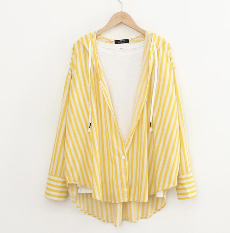 Áo khoác hoodie sơ mi nữ tay dài mỏng form dài rộng oversize ltta1843 beautysales