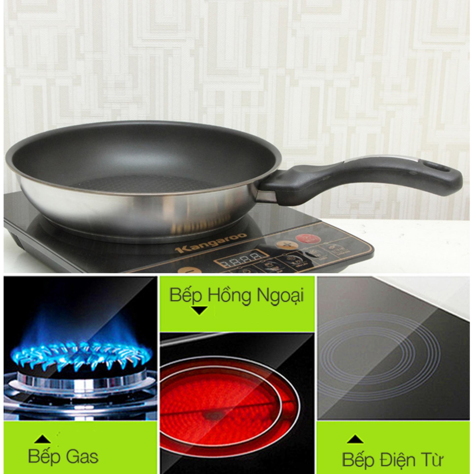 Chảo chống dính Fivestar size 28cm inox dùng bếp từ có tay cầm chịu nhiệt