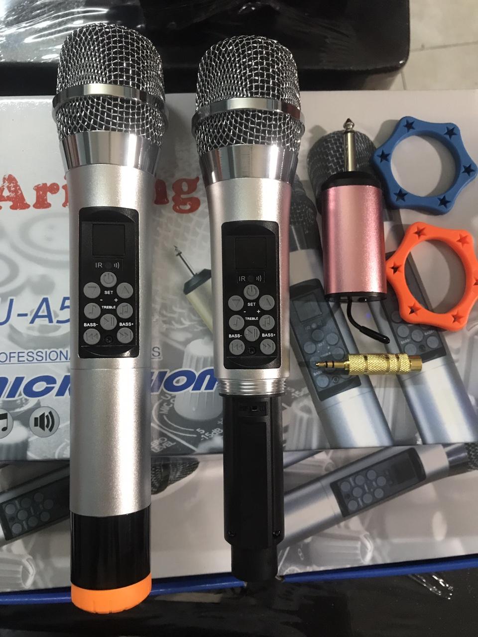 Micro không dây đa năng dành cho loa kéo, amply karaoke ARIYING U-A515 hát hay