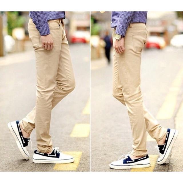 Quần kaki nam ống côn