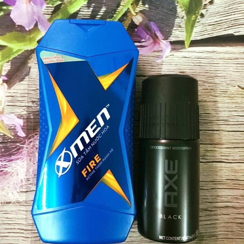 Sét sữa tắm Xmen 150g kèm xịt khử mùi nam và túi đựng mỹ phẩm
