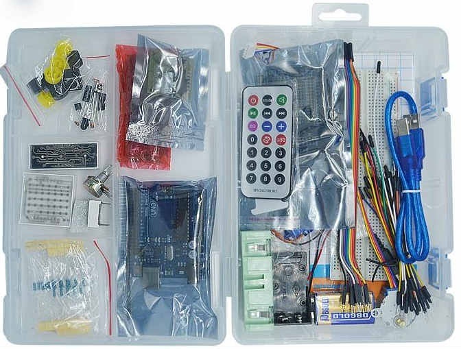 Kit ARDUINO UNO R3 Arduino Starter Kit 16x2 LCD Display Servo Motor Dot Matrix Breadboard LED for ard