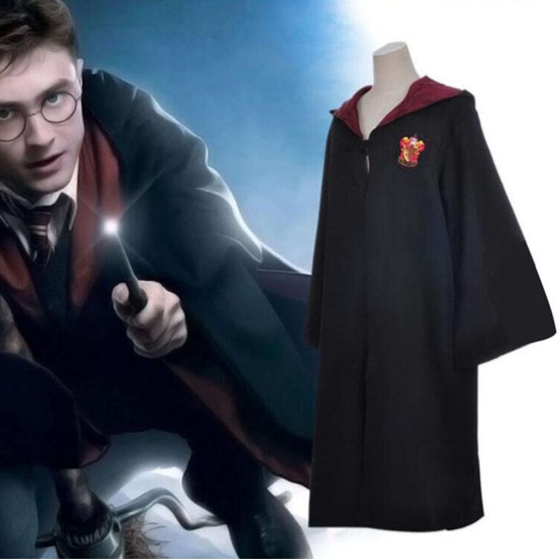 Áo choàng Harry Potter màu đen hóa trang halloween vải dày