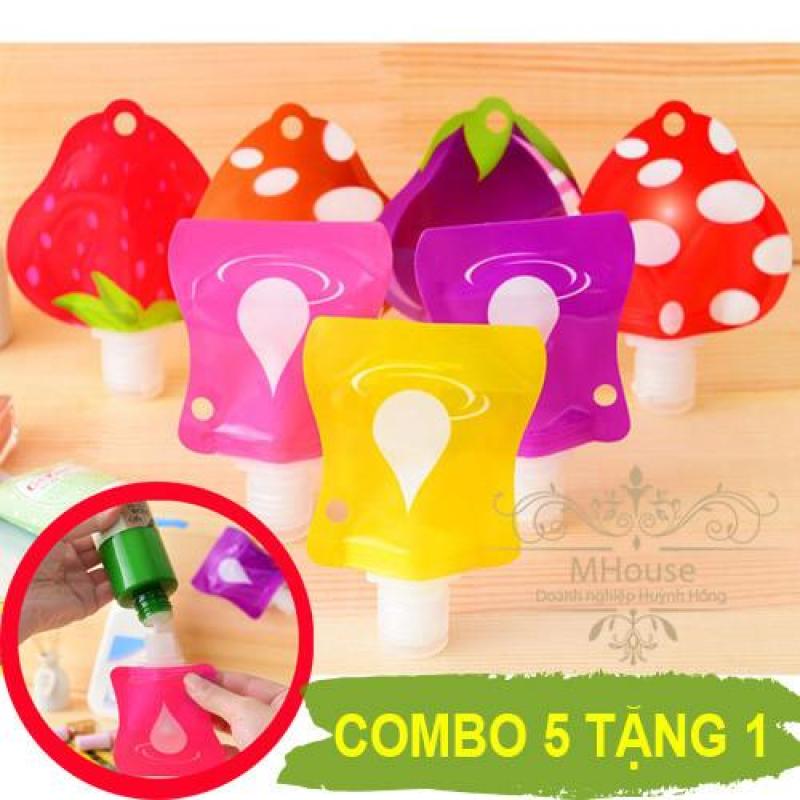 Combo 5 Tặng 1. Túi chiết mỹ phẩm kem dưỡng hình trái cây ngộ nghĩnh