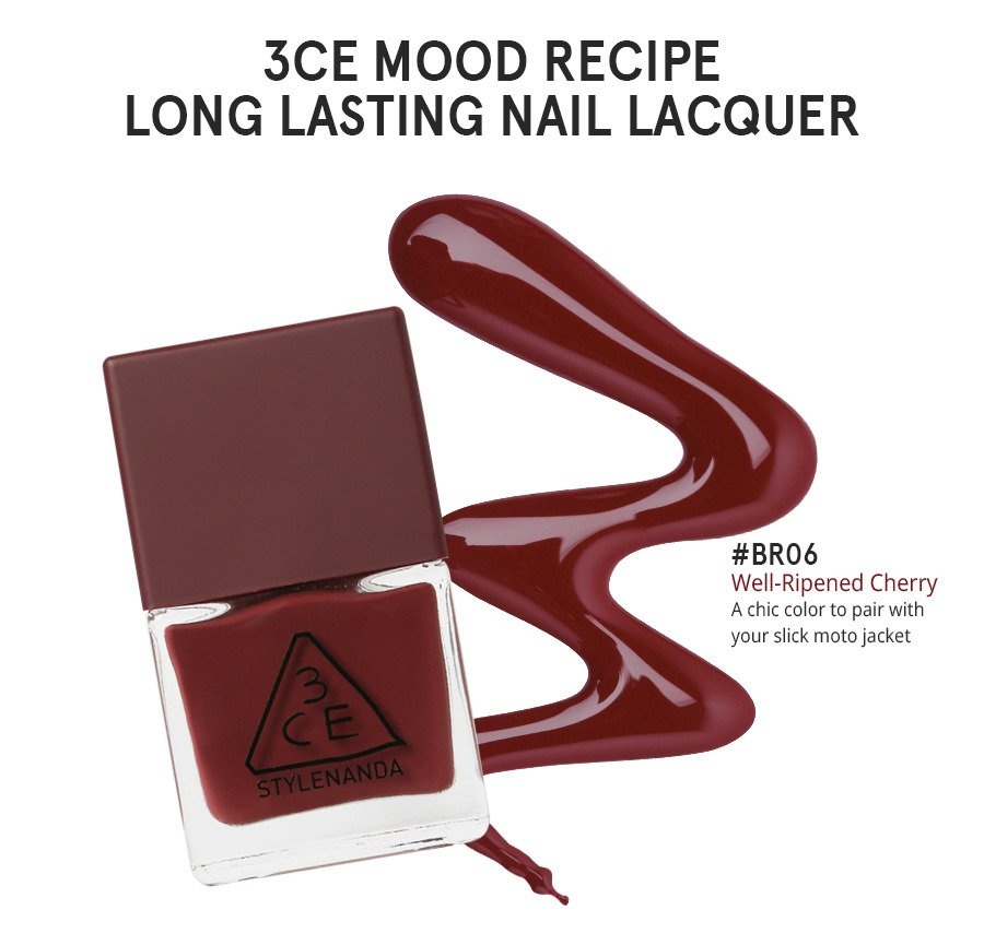 Kết quả hình ảnh cho 3CE Mood Recipe Long Lasting Nail Lacquer